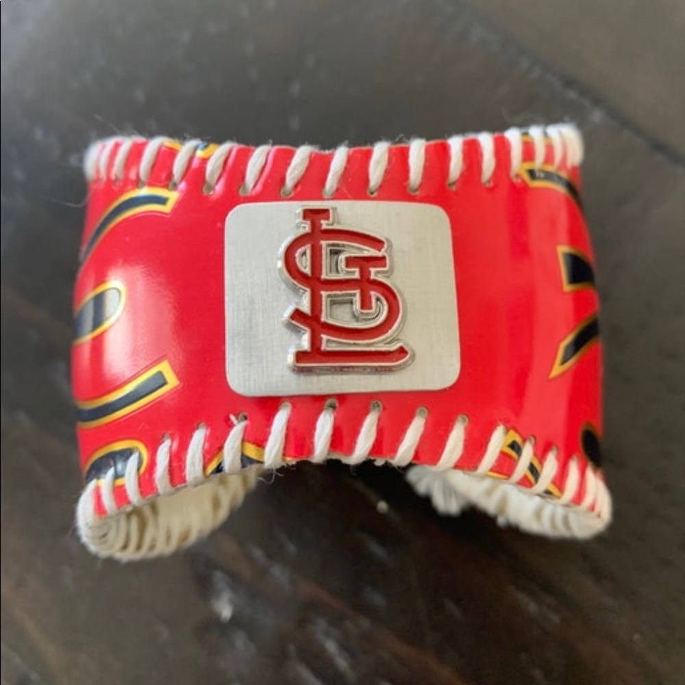 St Louis Cardinals Baseball Cuff Bracelet